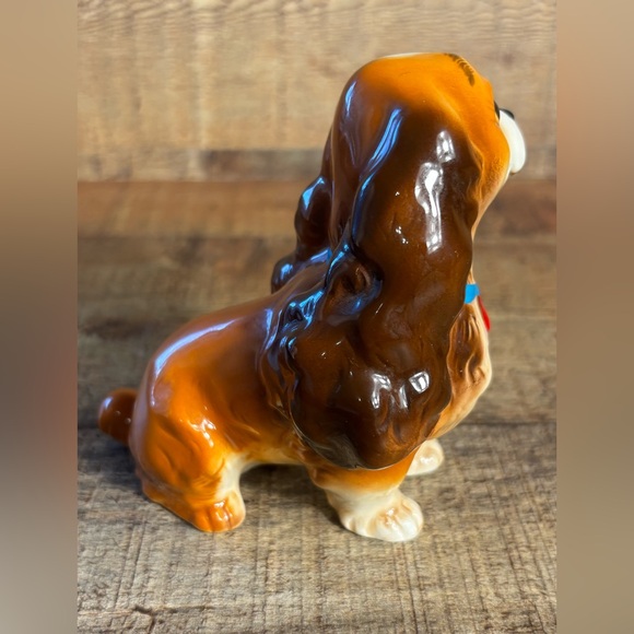 Vintage Disney Lady & the Tramp 60’s Disneyland Ceramic Figurines Made in Japan - Picture 9 of 13